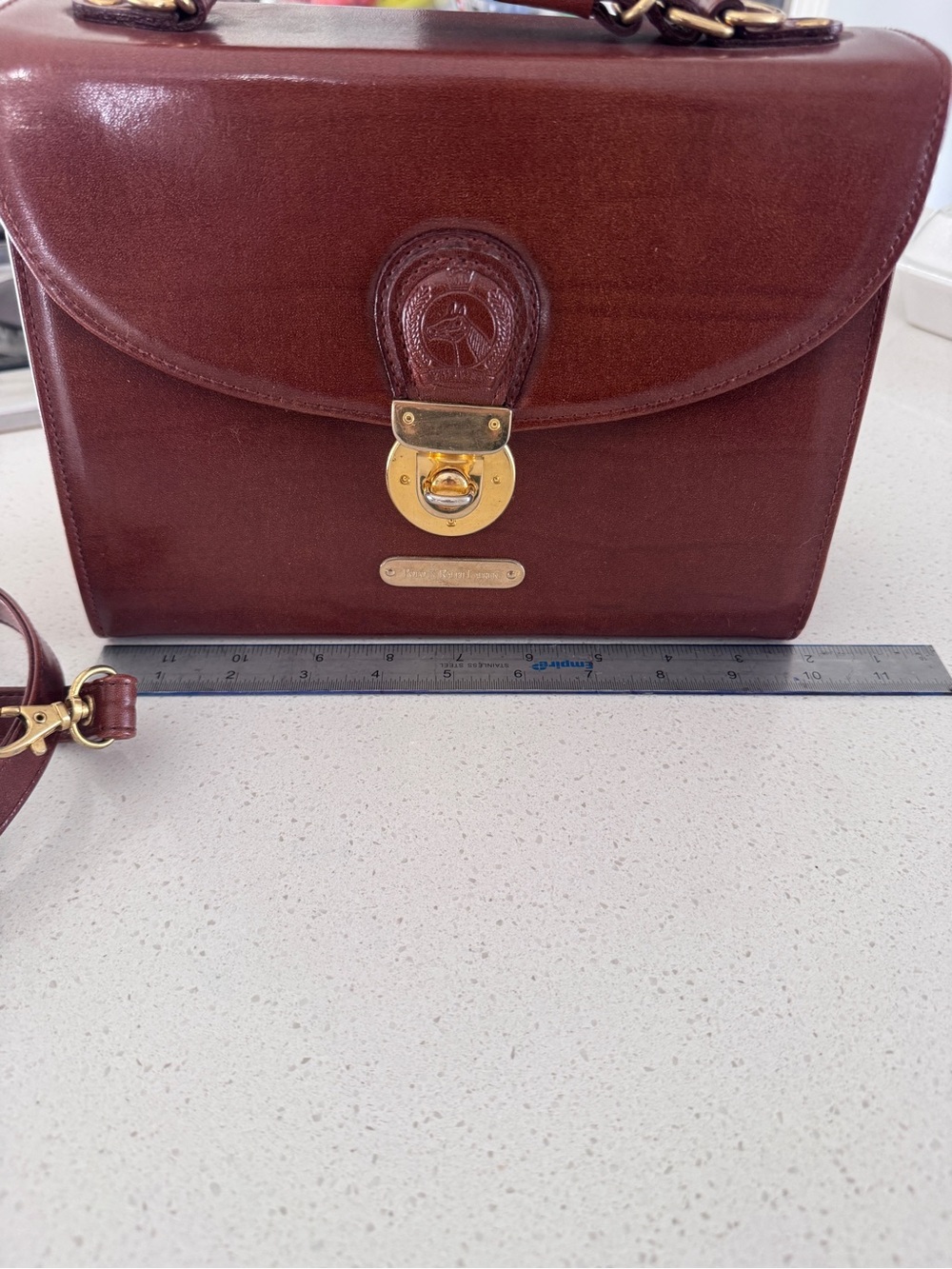 Vintage Polo by Ralph Lauren Brown Leather Satchel